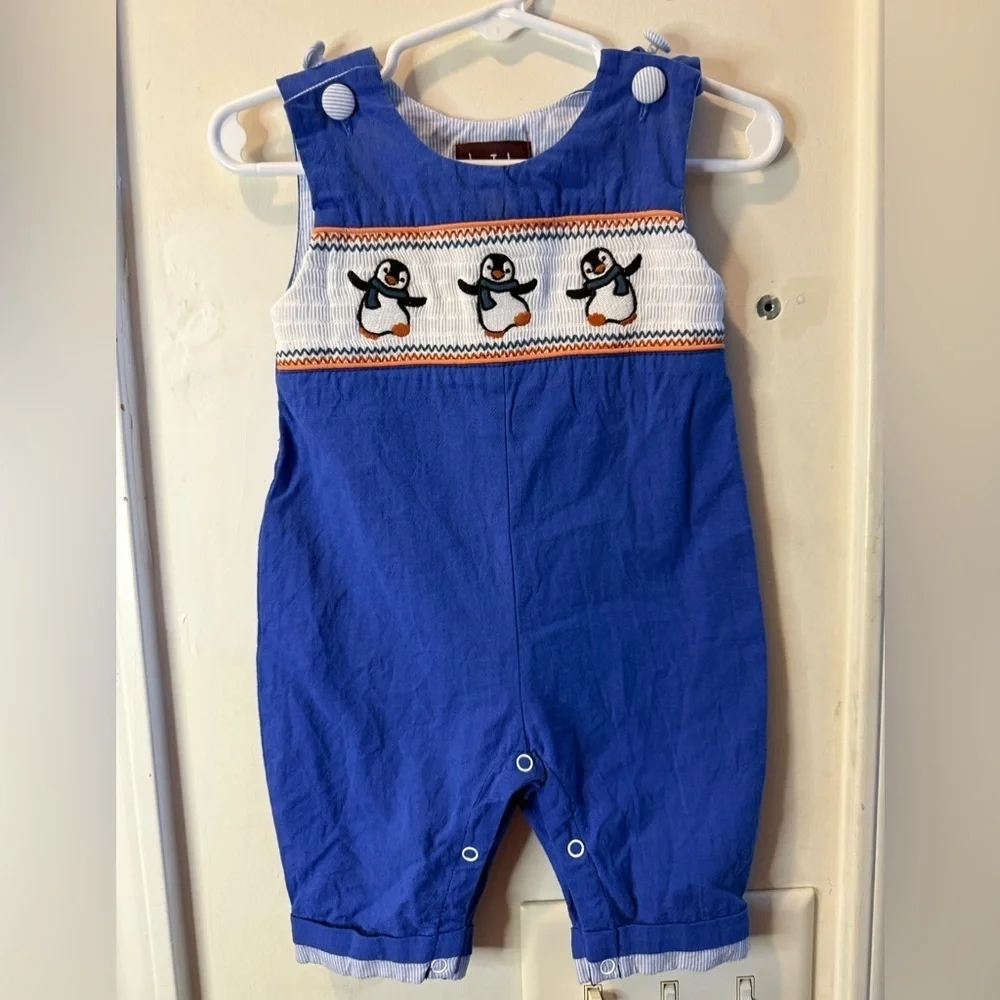 Lil. Cactus Smocked Penguins Longalls
